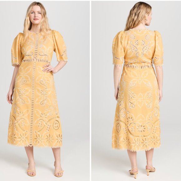 NWT Sea Liat Embroidery Short Sleeve Dress  (Sea Size: 14/ US Size 8/10) - Picture 1 of 5